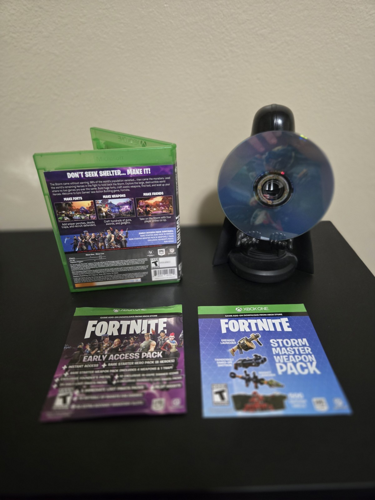 Fortnite (Xbox One, 2017) Video Game + Inserts (No Codes) Purple Case! Tested