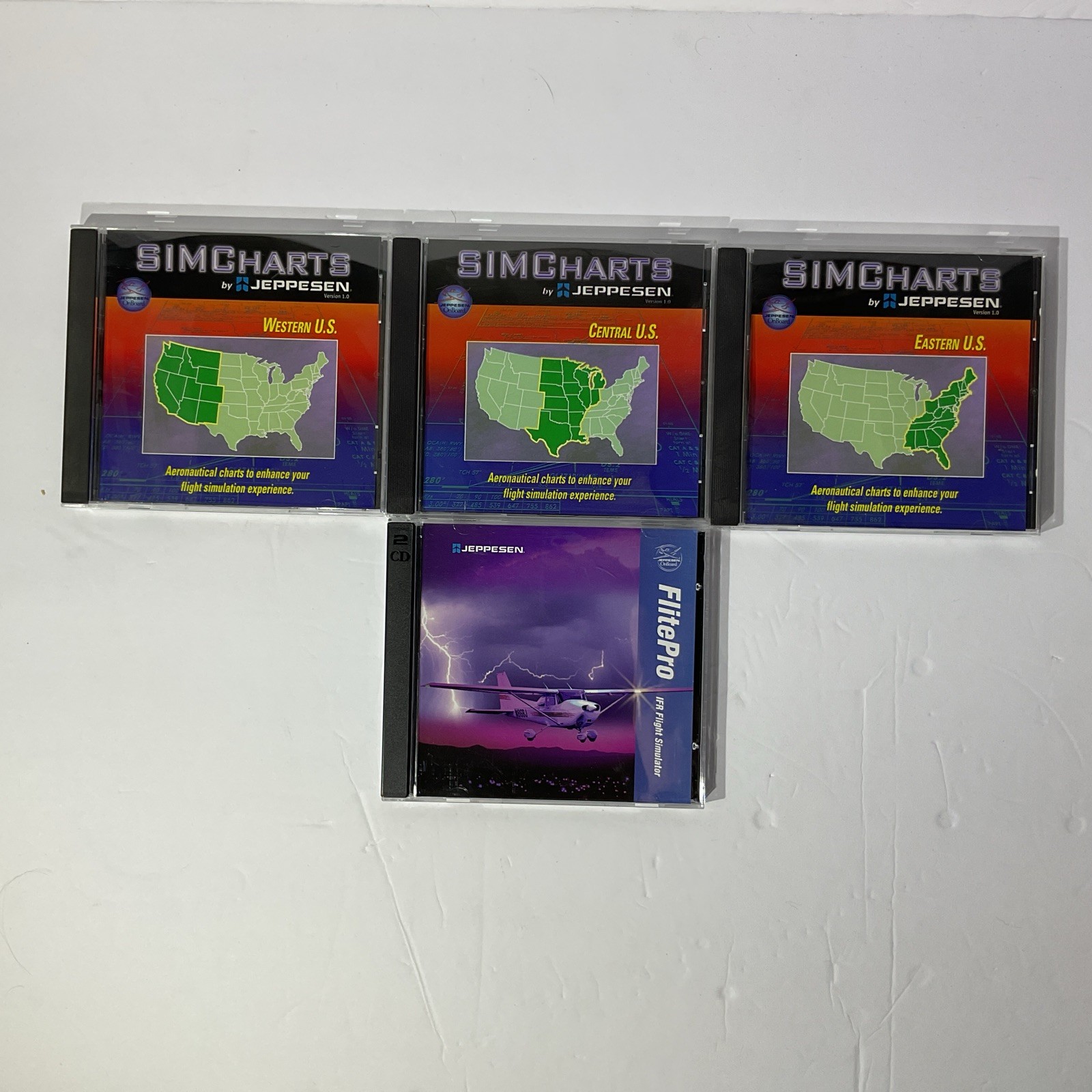 Jeppesen Filtepro IFR Flight Simulator 2000 2CD + SIMCharts All U.S Maps 3CD