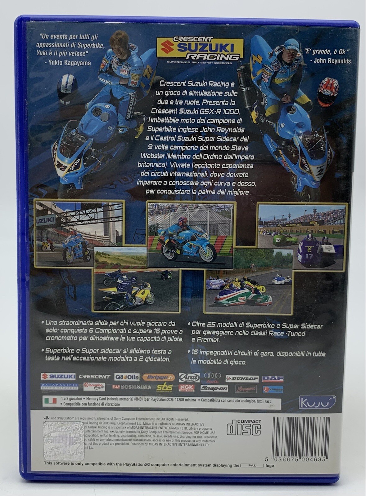 Crescent Suzuki Racing Superbikes And Super PS2 Sony Playstation 2 ITA PAL MIDAS