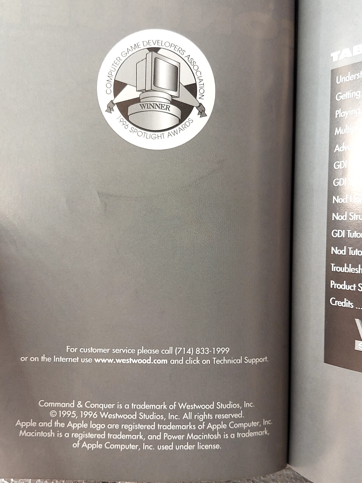 Vintage Video Game Manual: Command & Conquer – Instructions