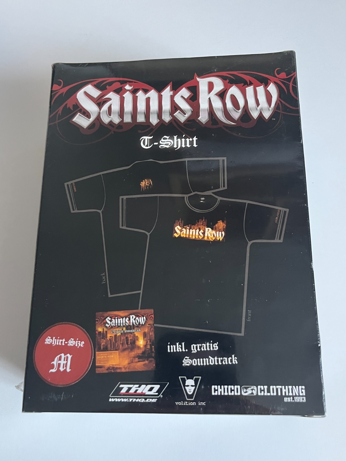 SEALED Saints Row 1 2006 Box Set Soundtrack And Shirt M Germany Exclusive RARE