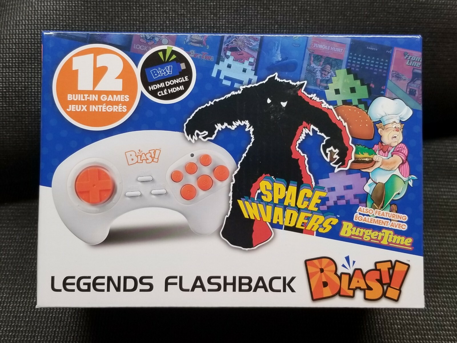 Legends Flashback Blast! 12 Games HDMI Controller Space Invaders Burger Time NEW
