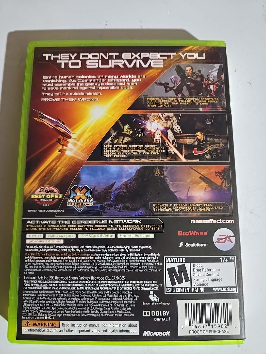 Mass Effect 2 (Microsoft Xbox 360, 2010)