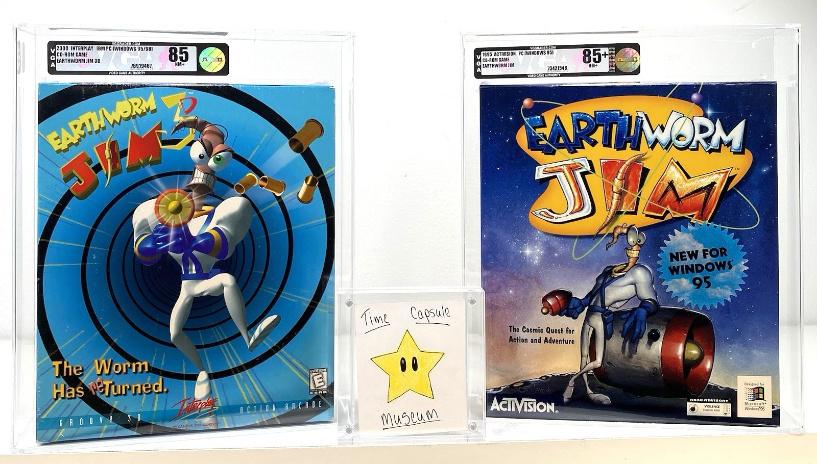 Earthworm Jim Set 3D PC Big Box Windows Computer New 1995 Sealed VGA Graded