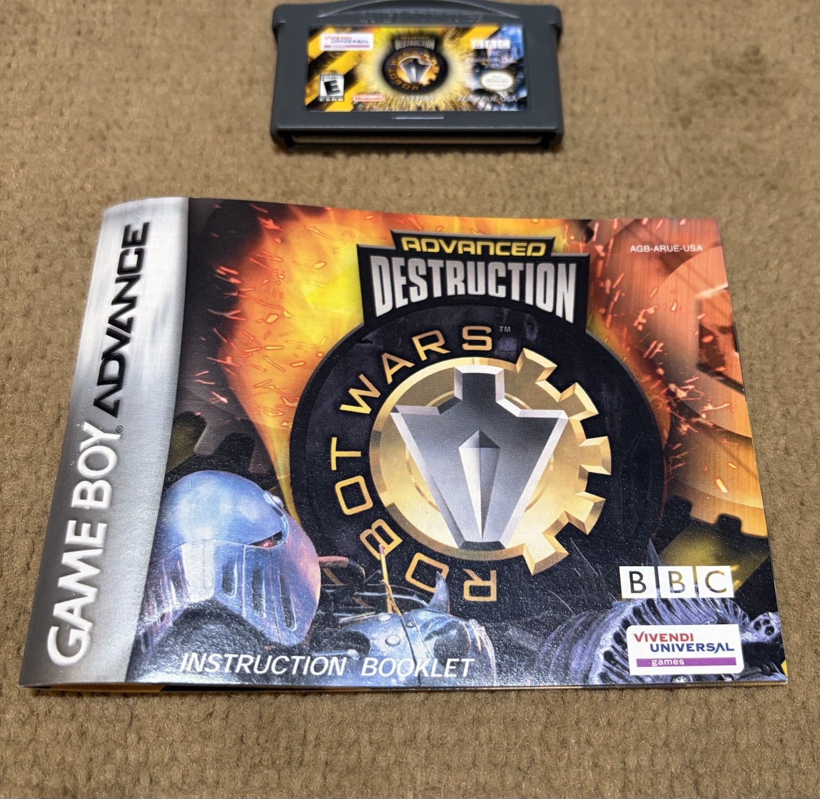 Robot Wars Advanced Destruction Nintendo Game Boy Advance. Complete. Untested