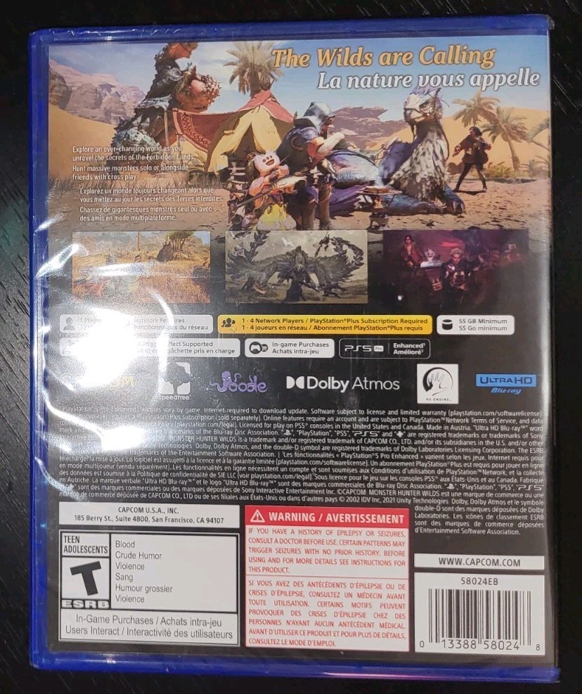 NEW Monster Hunter Wilds – Sony PlayStation 5 PS5 SEALED
