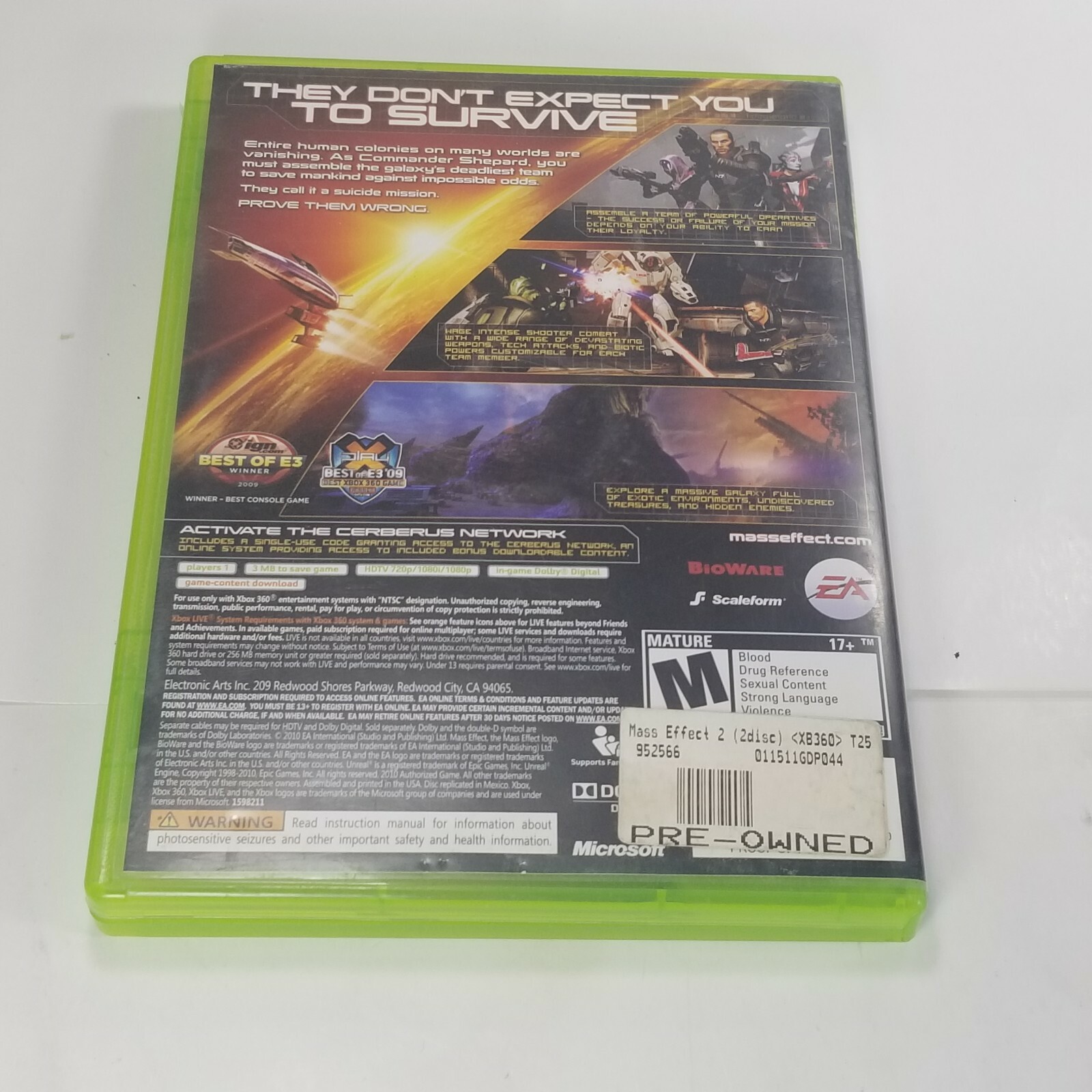 Mass Effect 2 – Xbox 360 Game – Complete & Tested