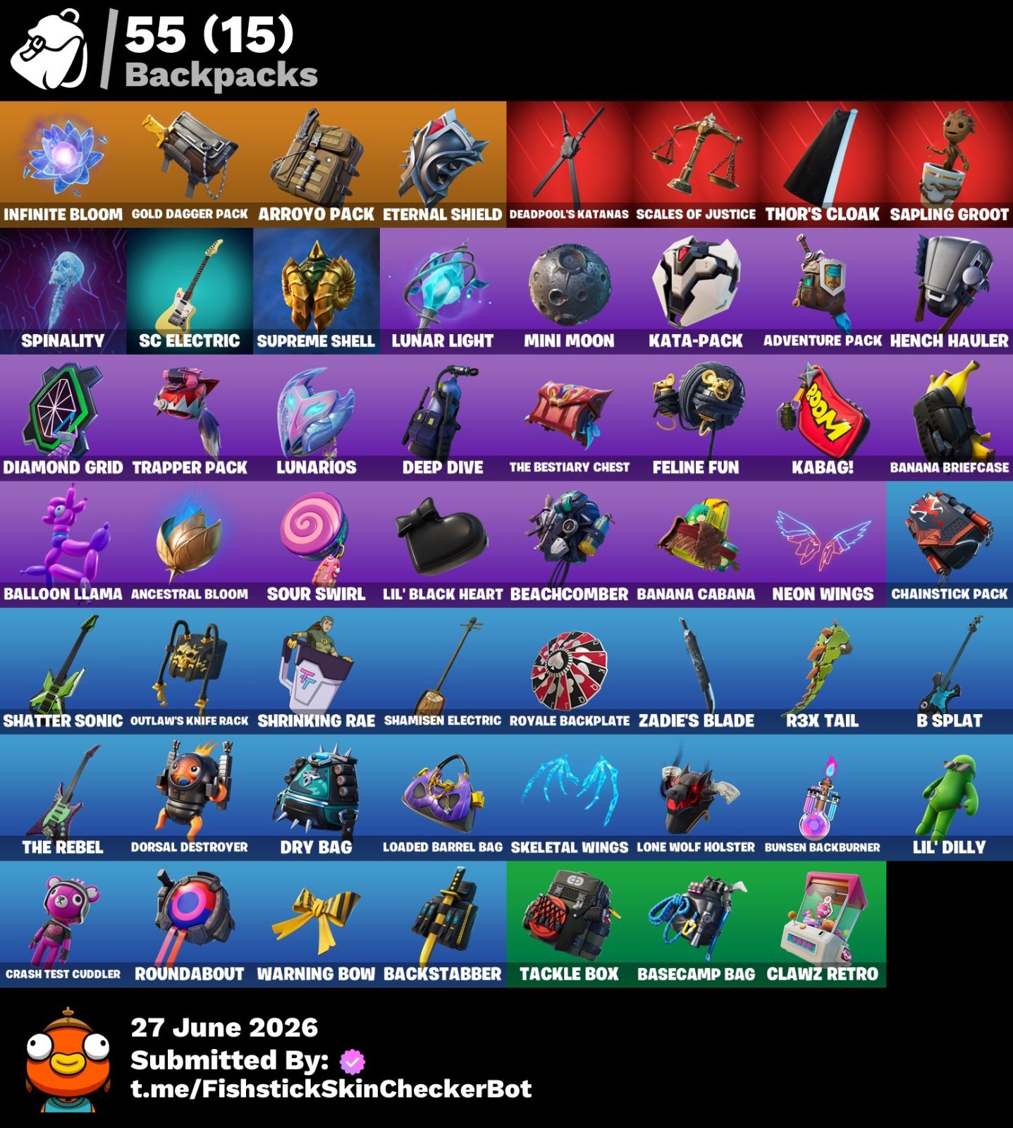 🔥47 Set: Gold Midas, Deadpool, Agent Peely, Meowscles, Skye, Jules, Laugh It UP
