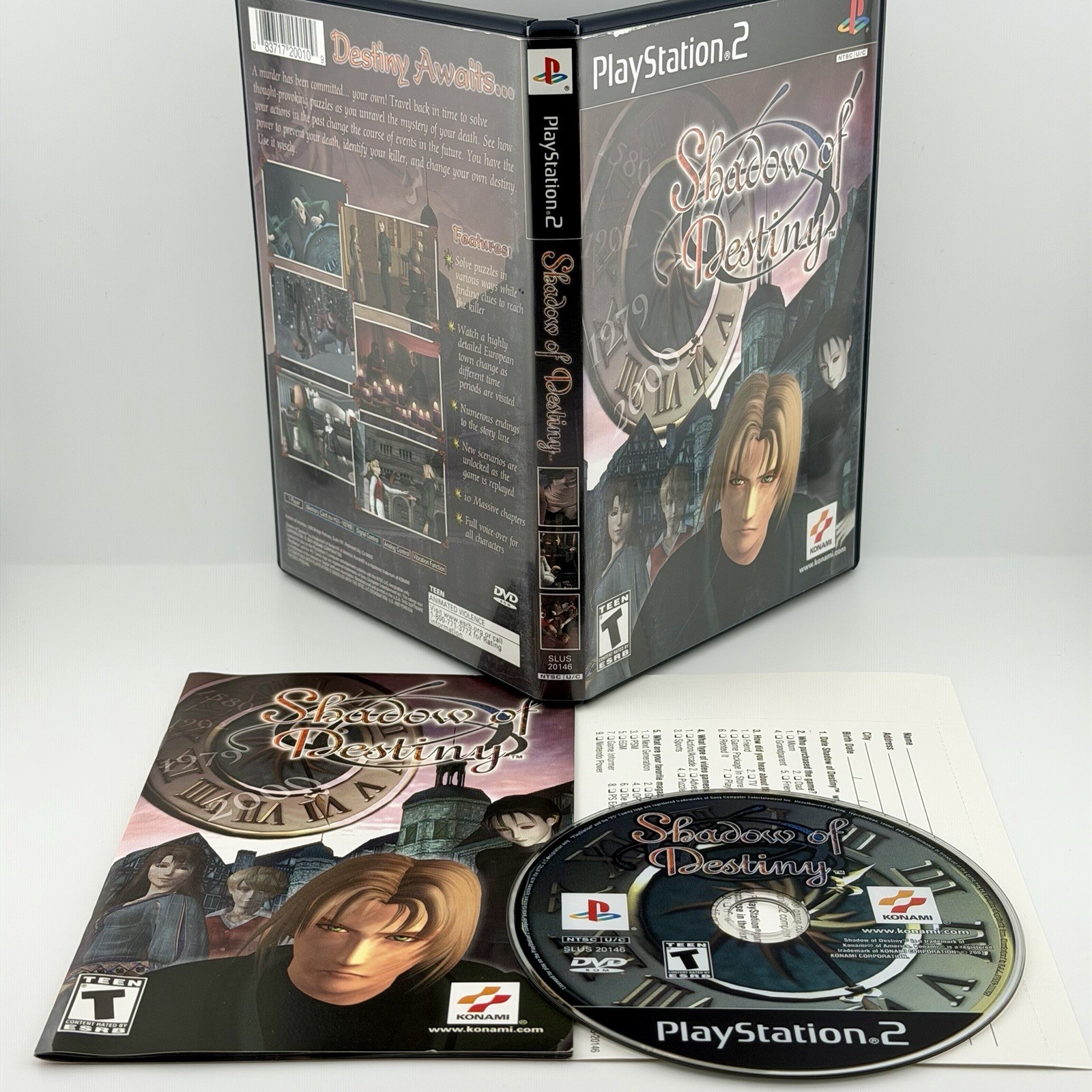 Shadow of Destiny PS2 (PlayStation 2) Tested CIB Complete w/ Manual and Reg Card