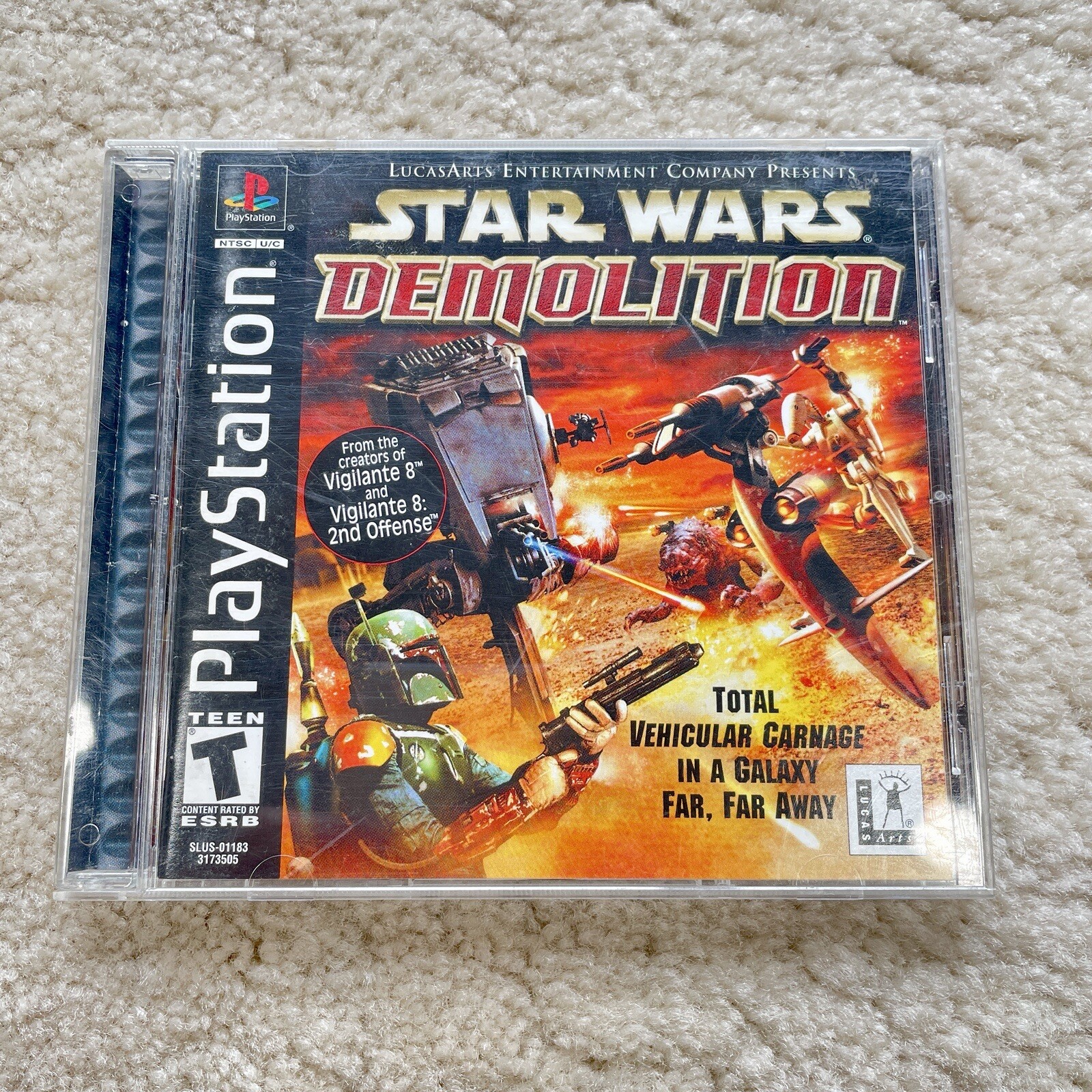 STAR WARS BUNDLE: 4 Games Dark Forces, Demolition, Jedi Playstation PS1 PREOWNED