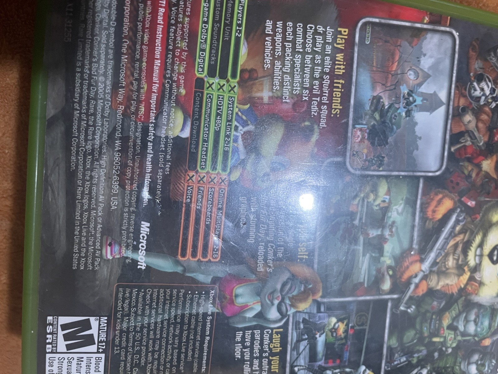 Conker Live & Reloaded Xbox 2005 + Soundtrack Rareware