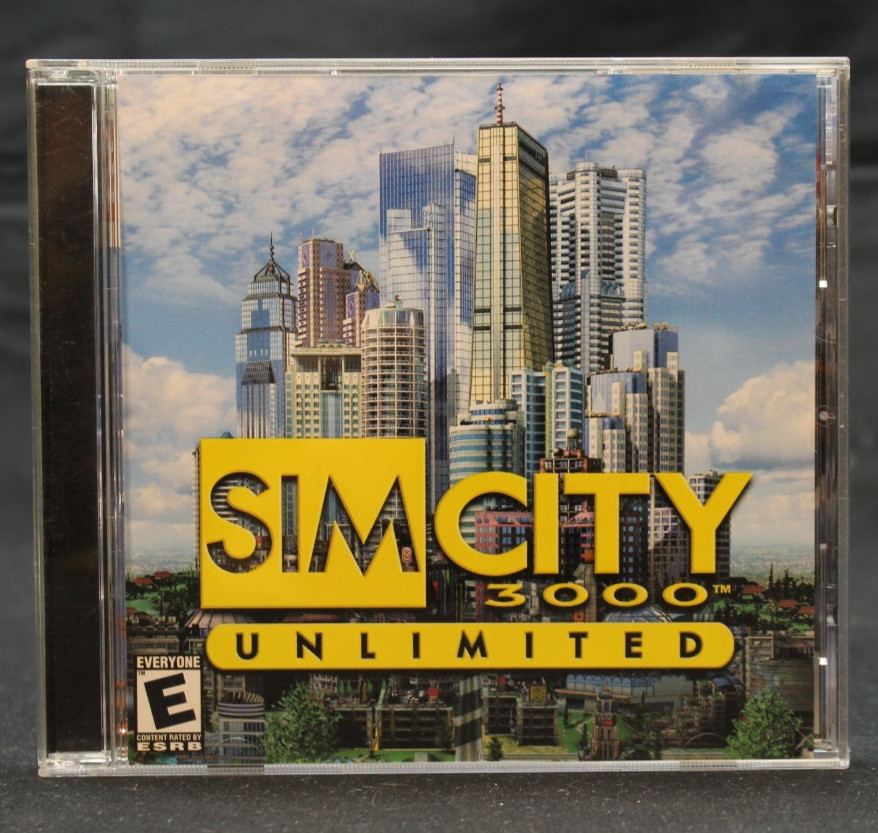 SimCity 3000 Unlimited PC CD-ROM 2000 Maxis EA w/ Manual Windows 95 98 VTG