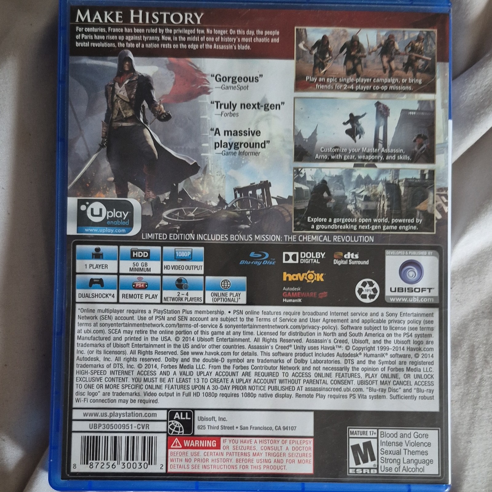 Ubisoft Assassin’s Creed Unity Limited Edition PS4 2014 Action