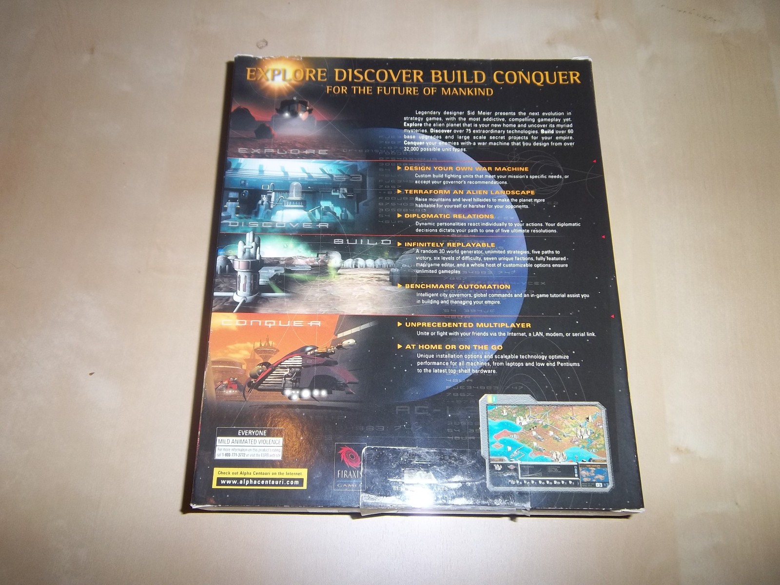 Factory Sealed – Sid Meier’s Alpha Centauri PC – CD-Rom Original Big Box Rare