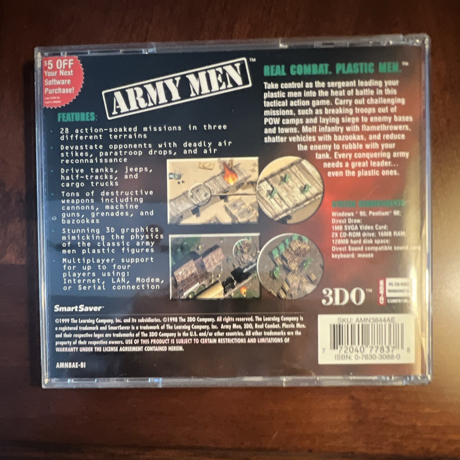 3DO Army Men PC 1998 Action & Adventure Demo KA (Kids to Adults) Series