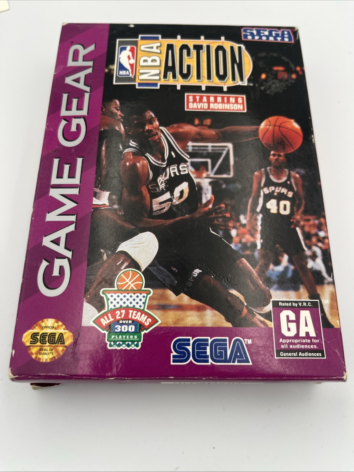NBA Action Starring David Robinson (Sega Game Gear, 1994) CIB Complete Untested