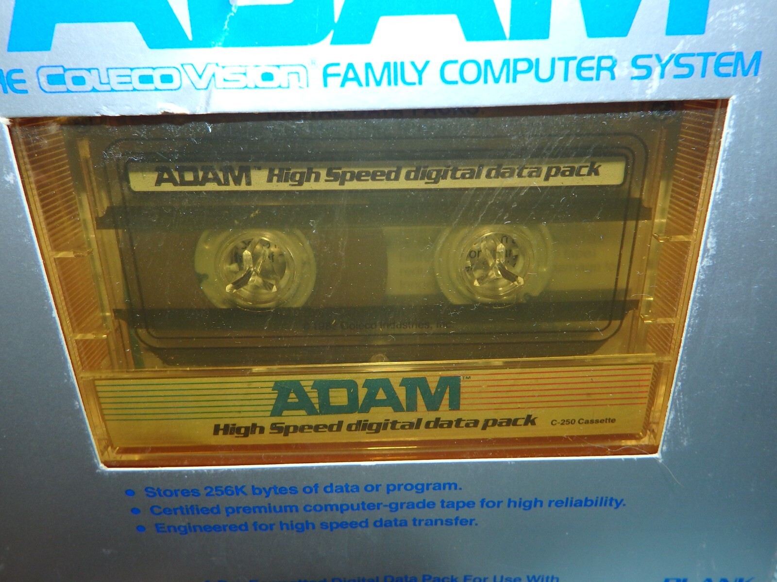 ColecoVision ADAM HIGH SPEED DIGITAL DATA PACK C-250 CASSETTE New Vintage Item