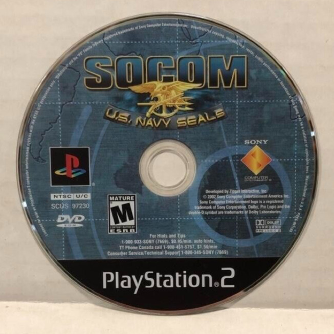 Socom: US Navy Seals Playstation 2 PS2 Video Game terrorist DISC ONLY