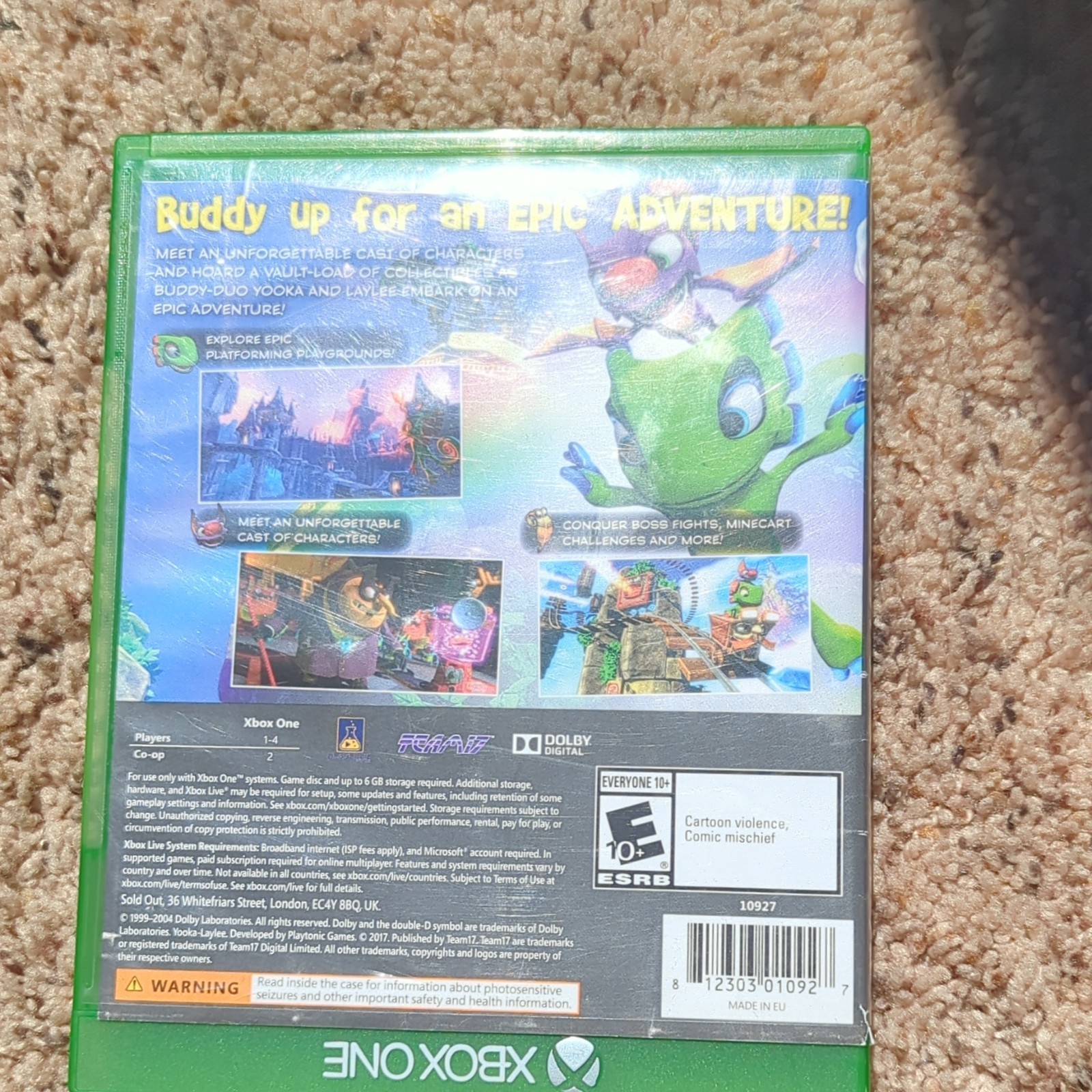 Team17 Yooka-Laylee Xbox One 2017 E10+ Multiplayer 3D Platformer NTSC