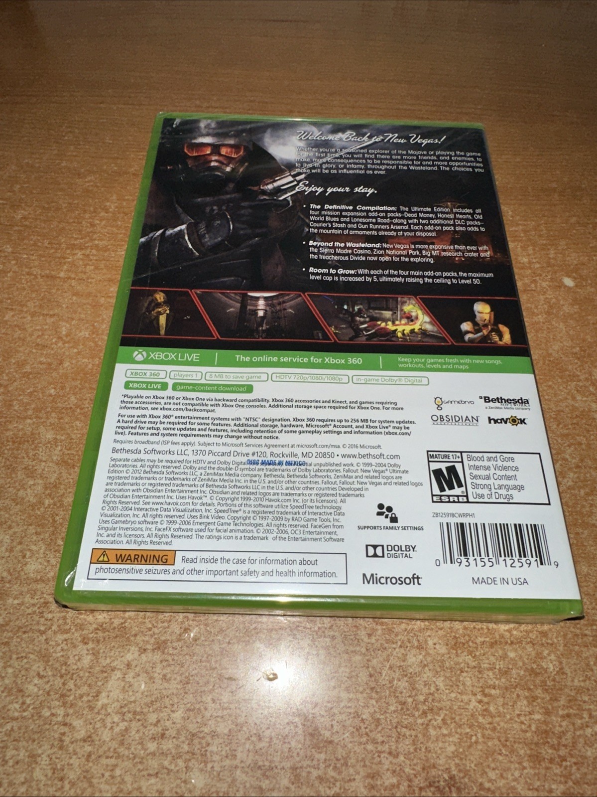 Fallout: New Vegas Ultimate Edition Xbox 360 Xbox One Fast Shipping Sealed