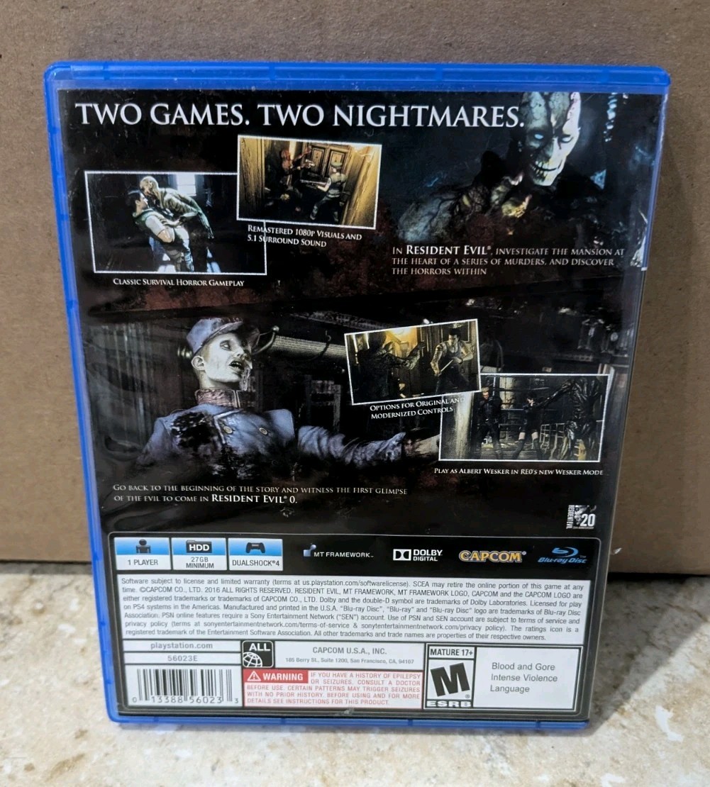 Resident Evil Origins Collection PlayStation 4 PS4 – CIB – Tested, Works