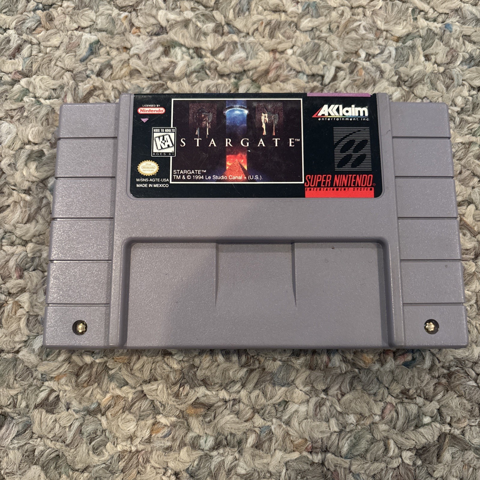 Stargate (Super Nintendo Entertainment System, SNES, 1995) Game Cartridge Only