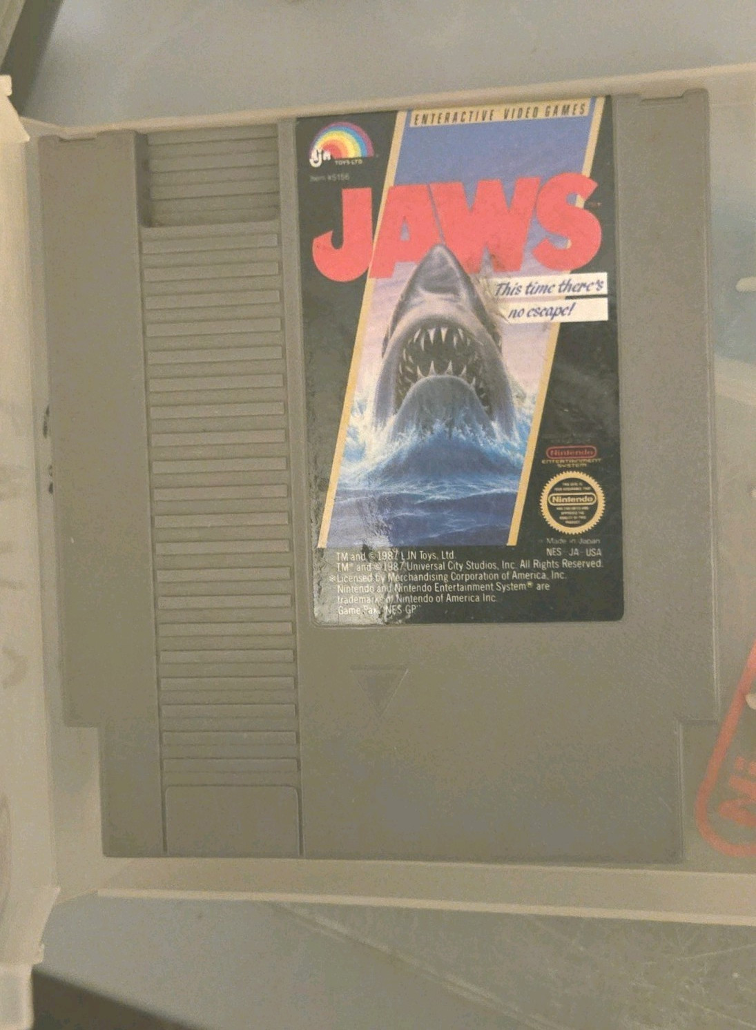 Jaws Nintendo NES LJN 1987 NTSC-U/C Action & Adventure Game Cartridge