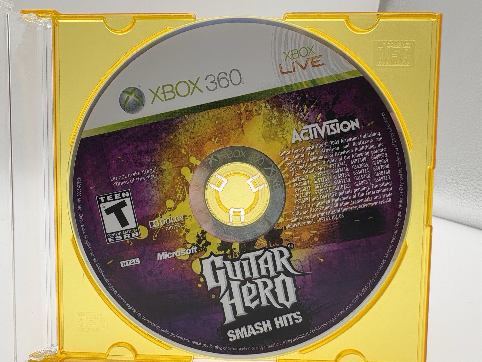 Guitar Hero Smash Hits Microsoft X Box 360 – Clean Resurfaced Disc Only – Tested