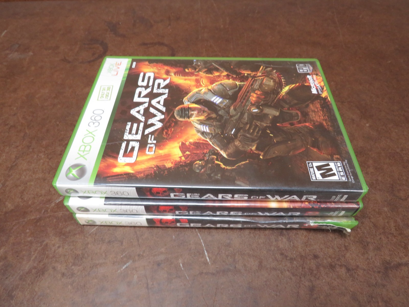 XBOX 360 Video Game Lot of 3 War Fighting Gears of war 1 2 3 series