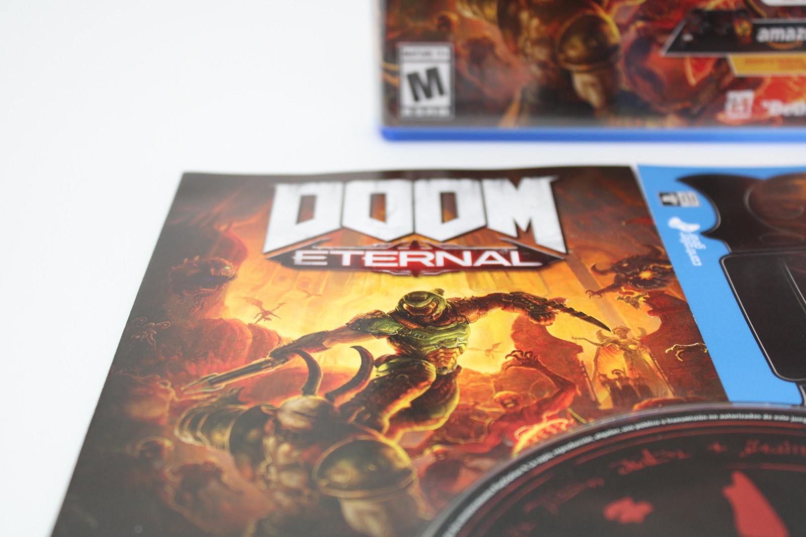 Refurbished PS4 Doom Eternal Complete CIB Excellent Mint + Controller Skin Decal
