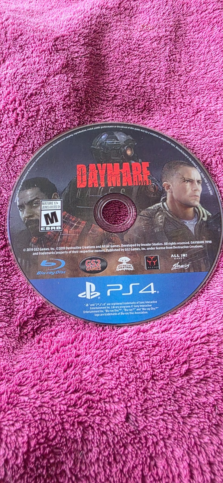 Daymare 1998 (Sony PlayStation 4 PS4, 2019) DISC ONLY
