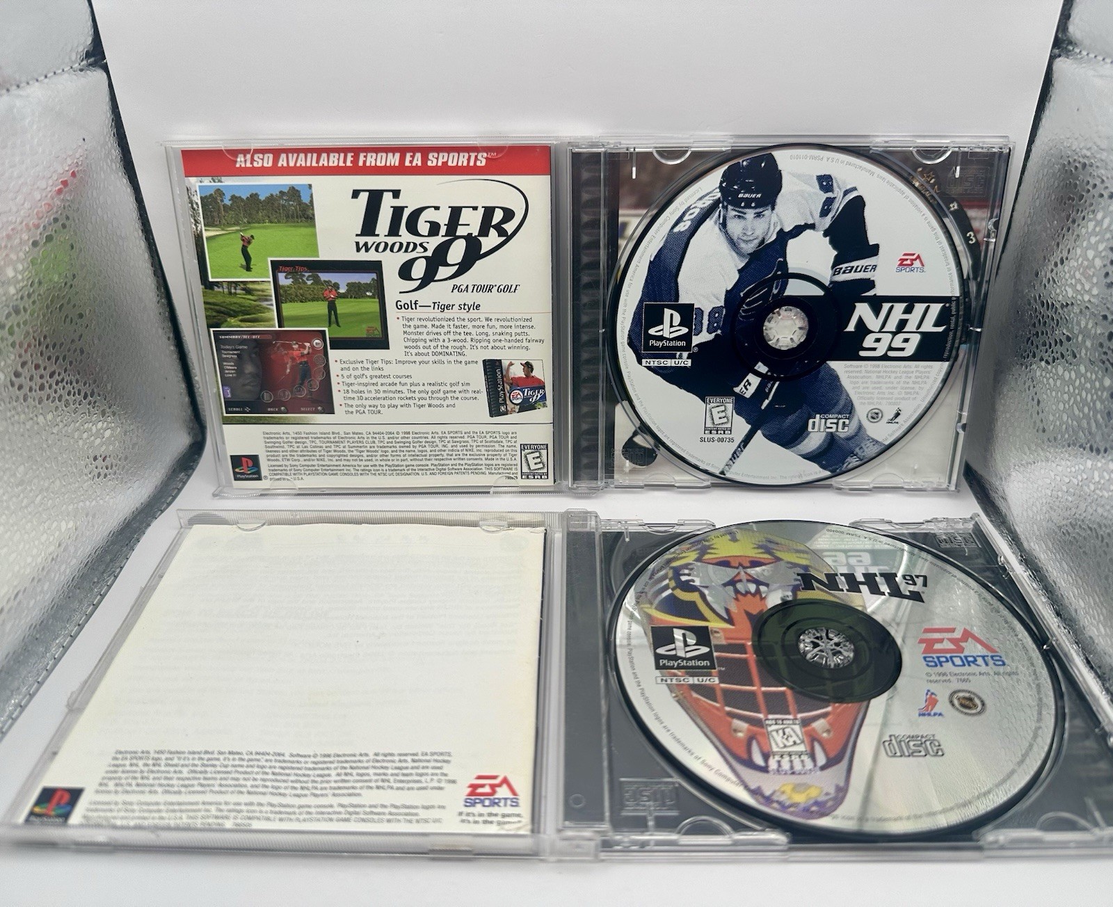 NHL 97 99 Rock the Rink PlayStation 1 PS1 Games Lot Bundle Complete w Manuals