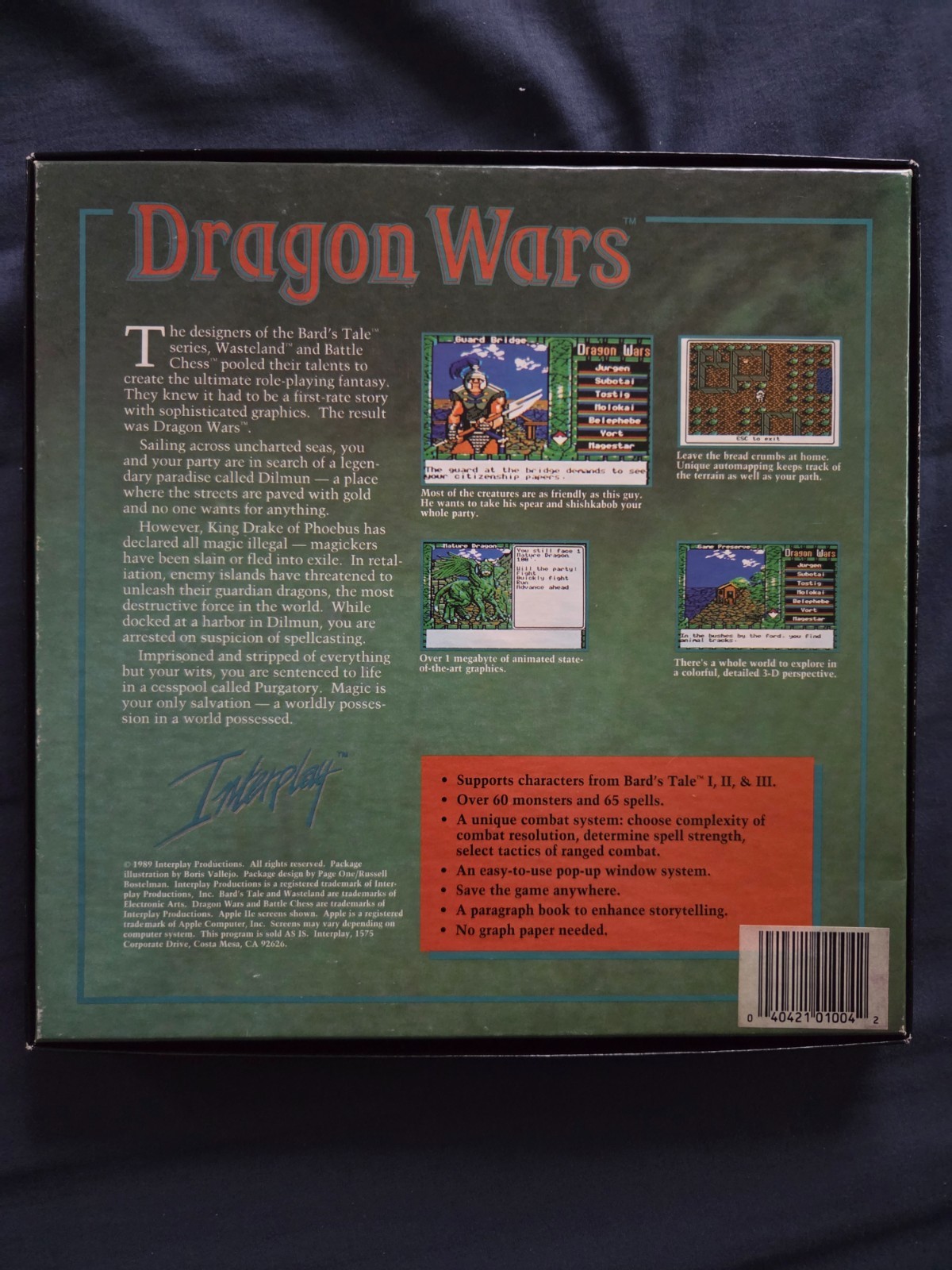 Dragon Wars (Apple II) Game from Interplay 1989