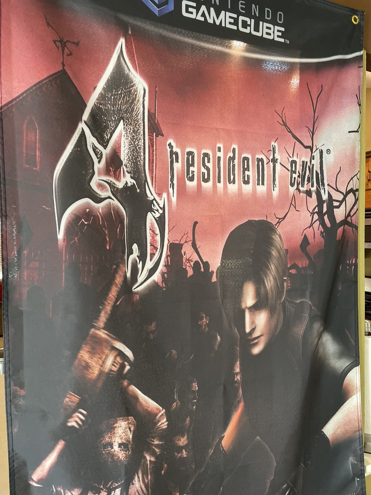 Resident Evil 4 5ft Flag Nintendo Gamecube 2005 Banner Poster NGC Capcom