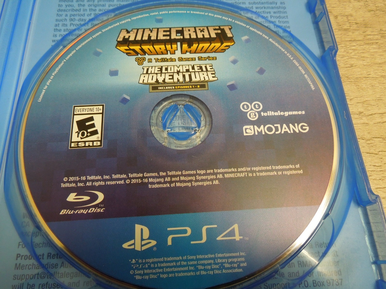 Minecraft: Story Mode Complete Adventure 2016 Sony Playstation 4 PS4 Video Game