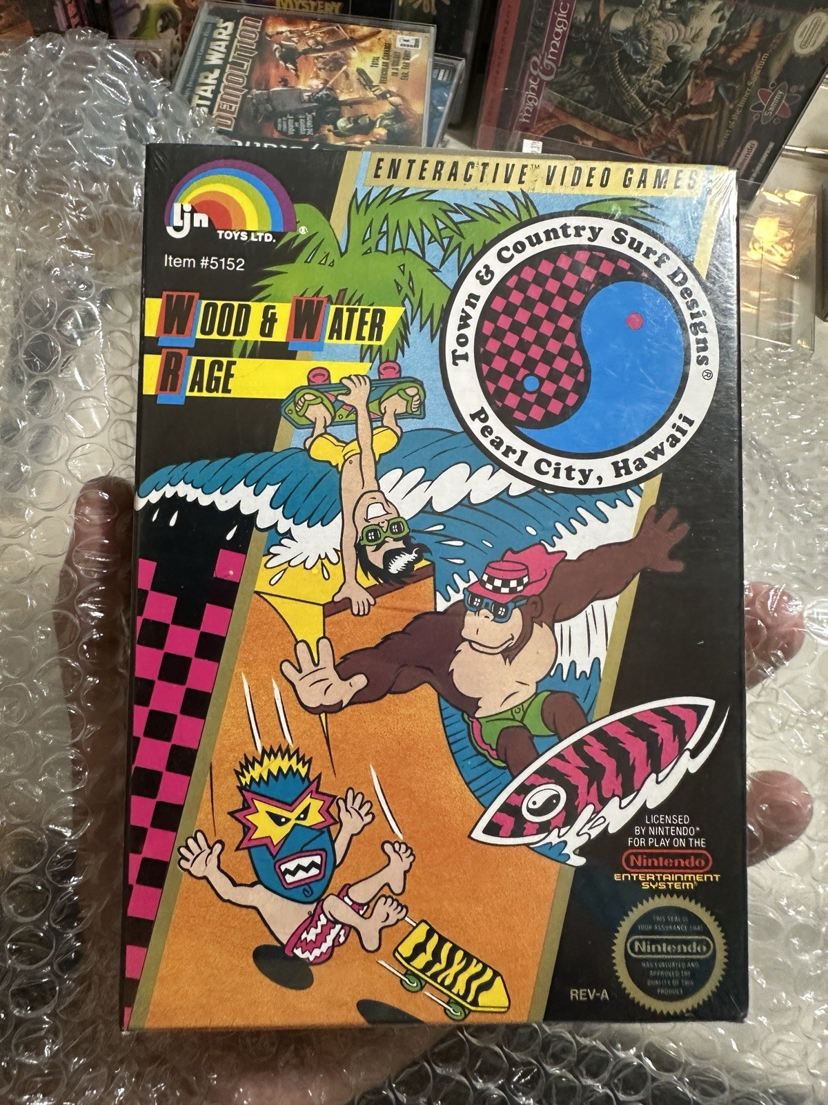 T&C Town And Country Surf Wood Water Rage (NES, 1988) Brand New Sealed Nintendo