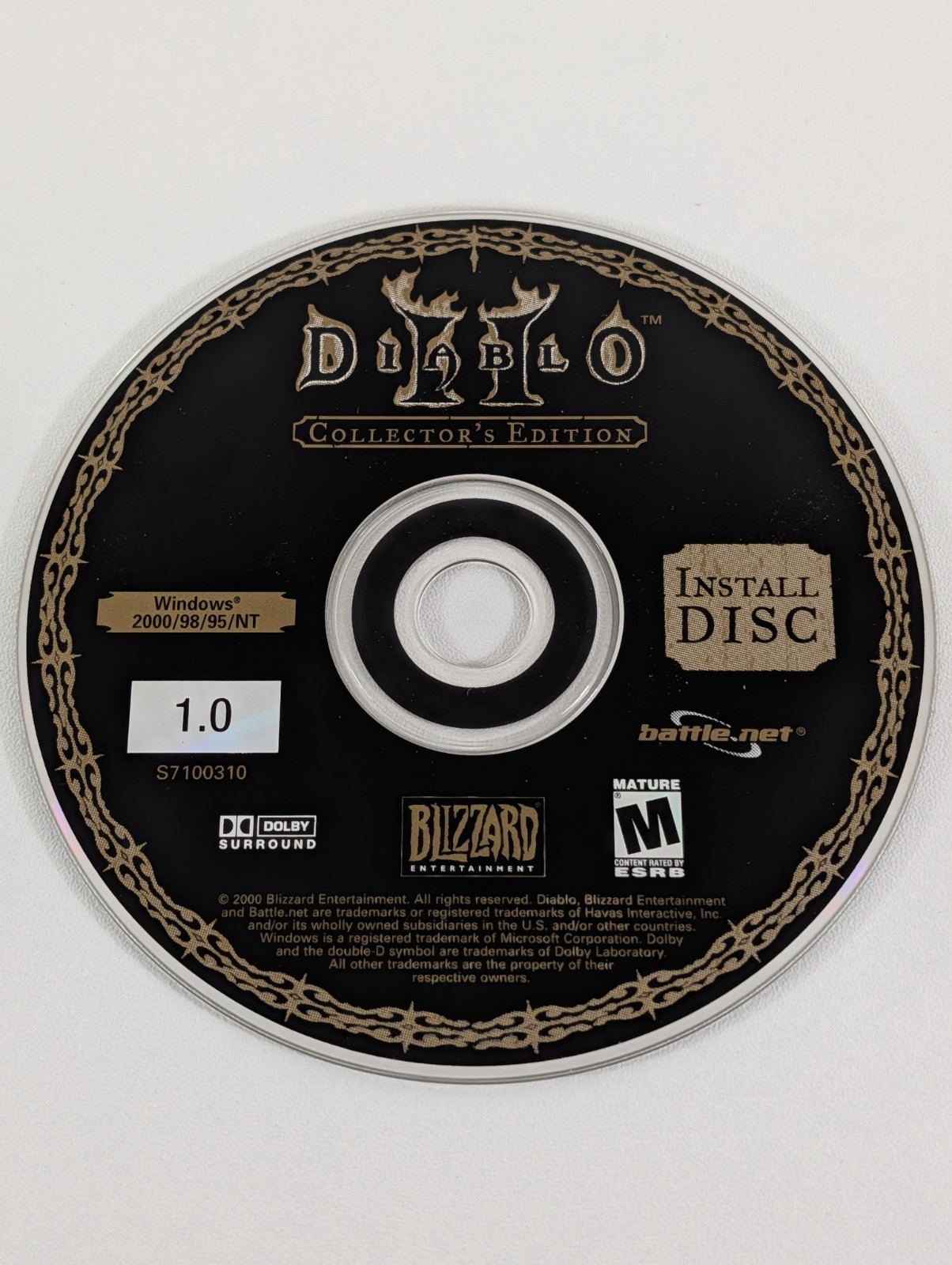 Diablo 2 Collector’s Edition PC Blizzard Entertainment Game 3 Discs + Case&Code
