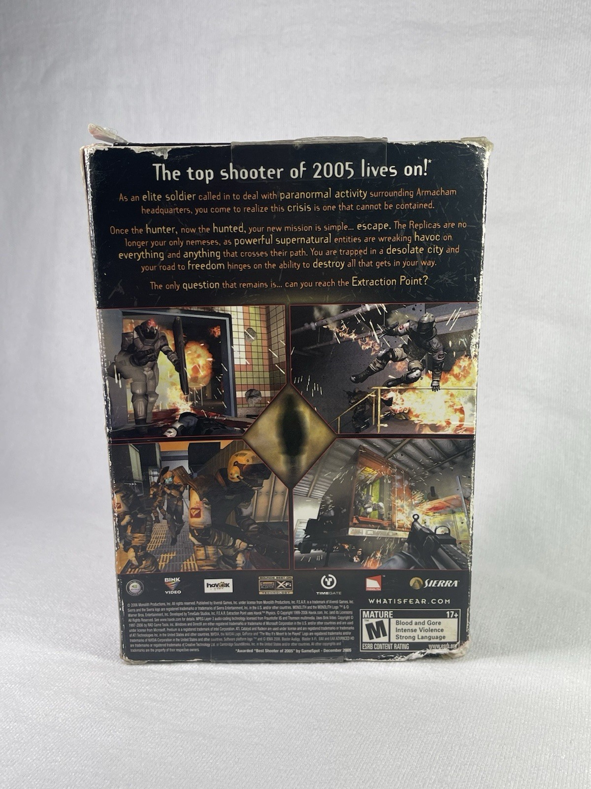 F.E.A.R Extraction Point – PC / WINDOWS GAME . (Complete In Box)