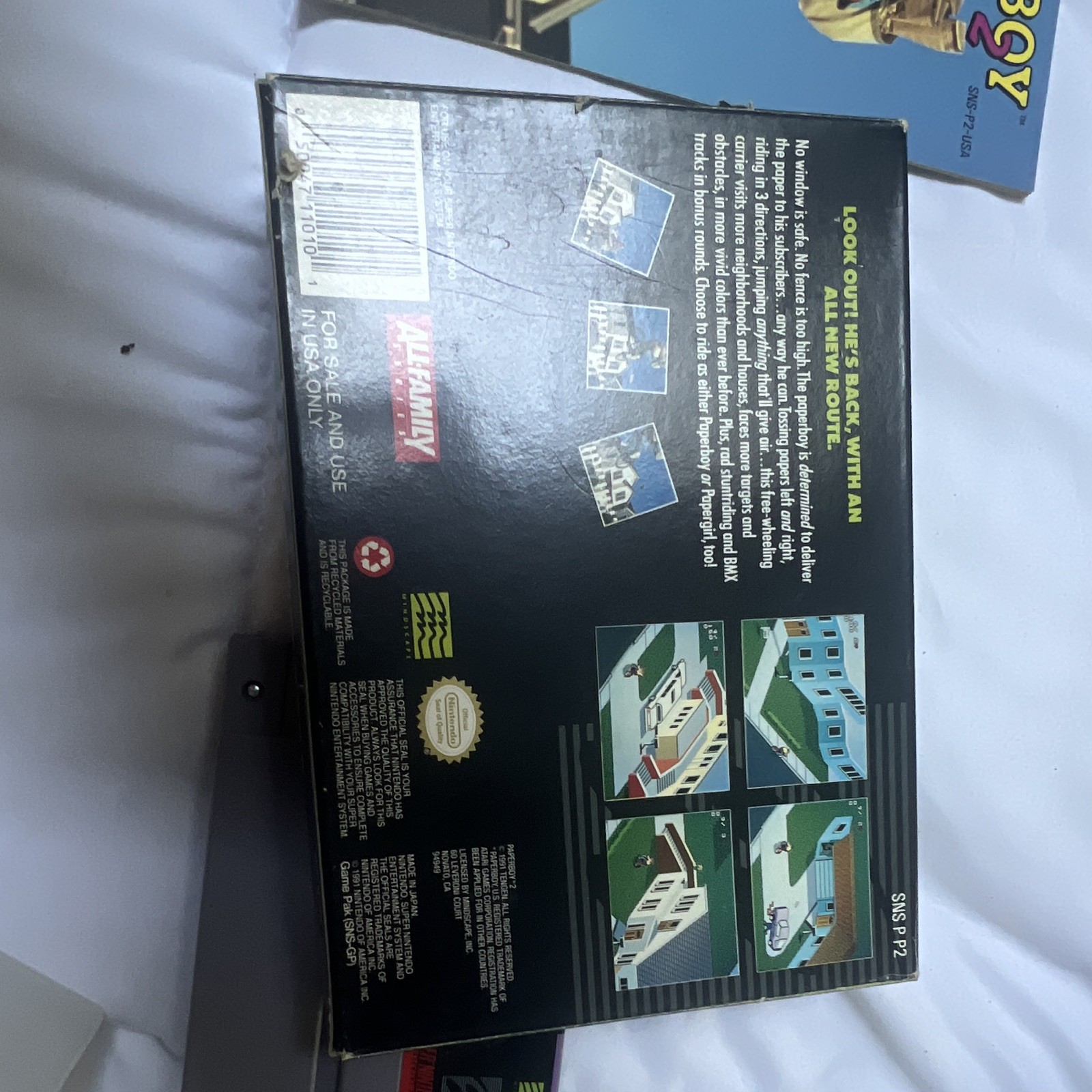Paperboy 2 SNES Complete In Box CIB Super Nintendo Authentic Tested Manual Box