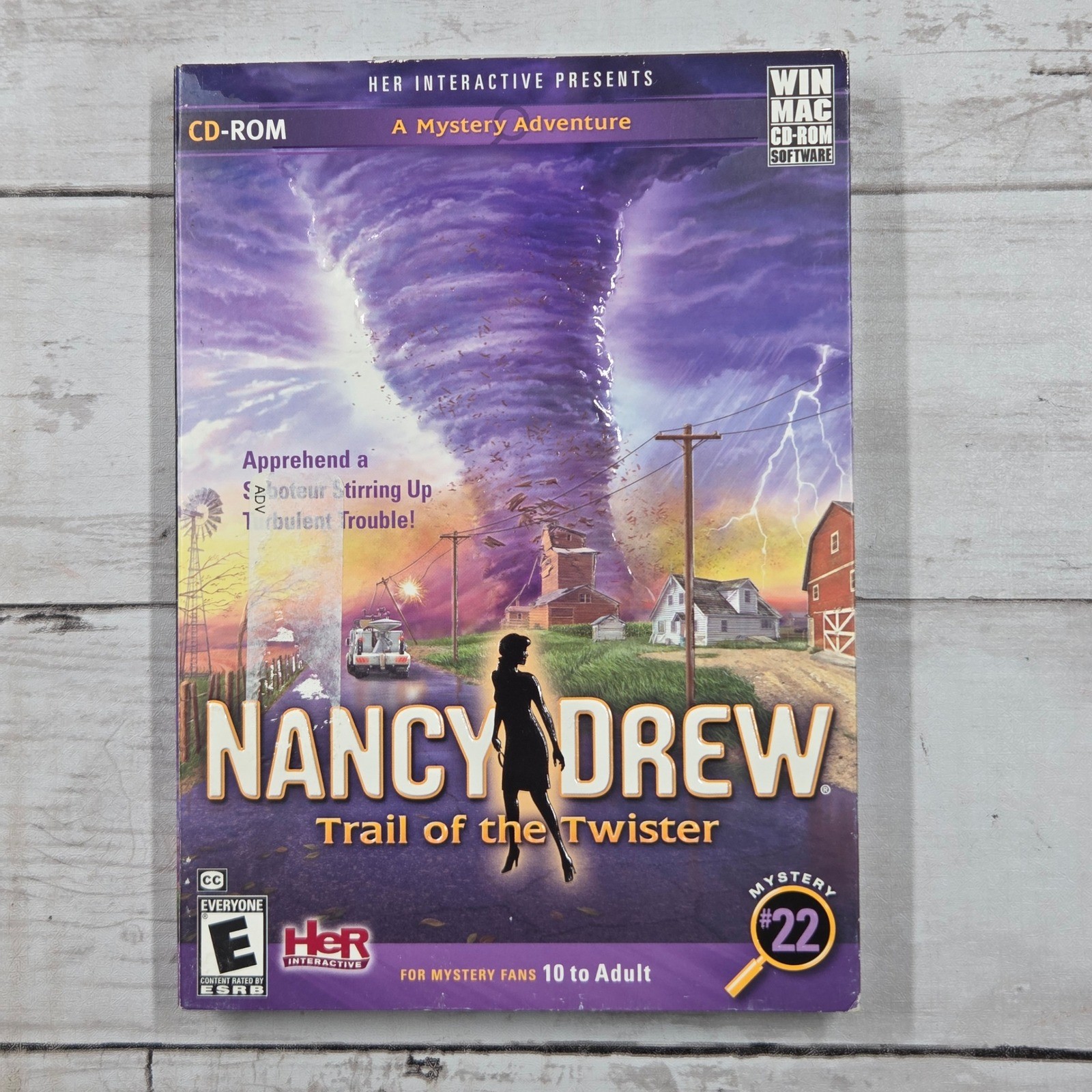 HeR Interactive Video Game PC Mac Nancy Drew Trail of the Twister Mystery #22 CD