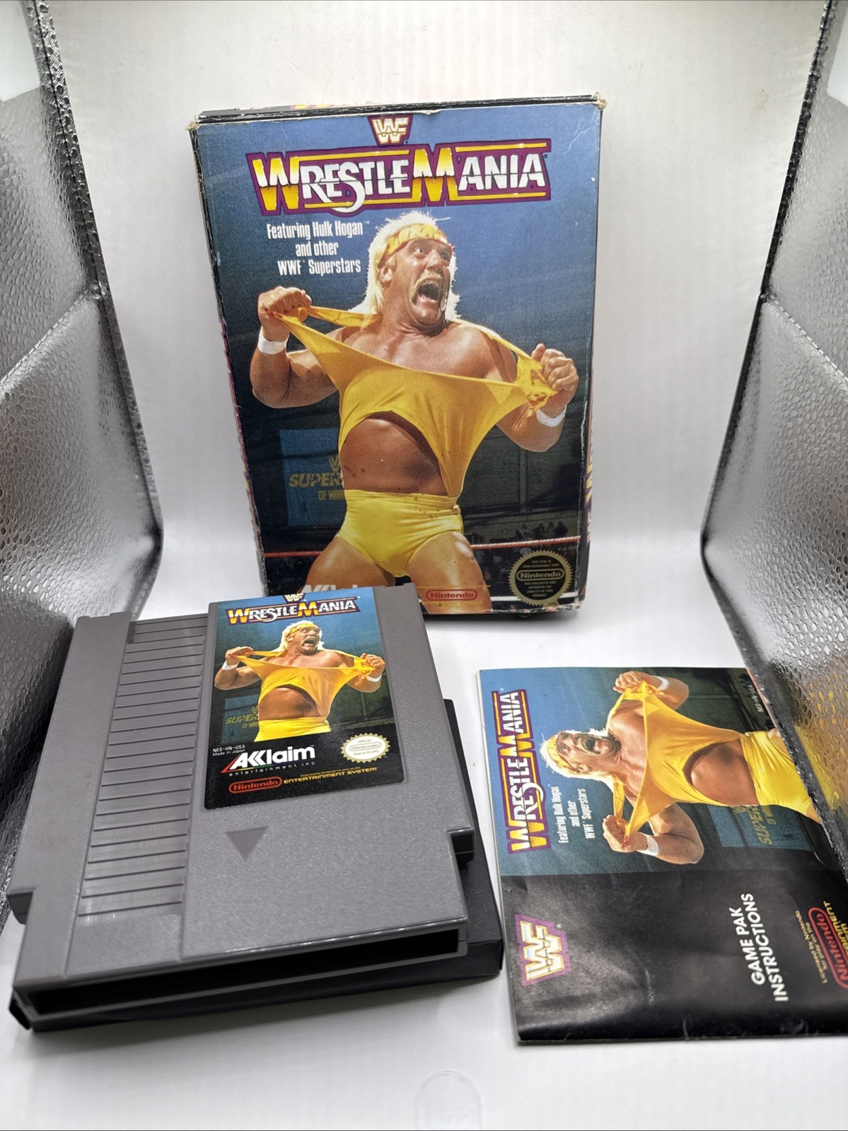 WWF WrestleMania (Nintendo Entertainment System, 1988) with Box and Manual
