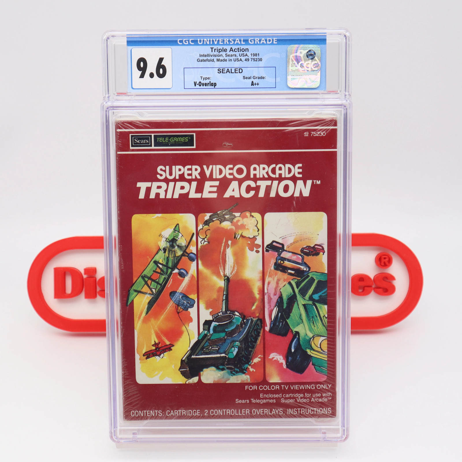 Intellivision SUPER VIDEO ARCADE: TRIPLE ACTION – CGC GRADED 9.6 A++ NEW Sealed!