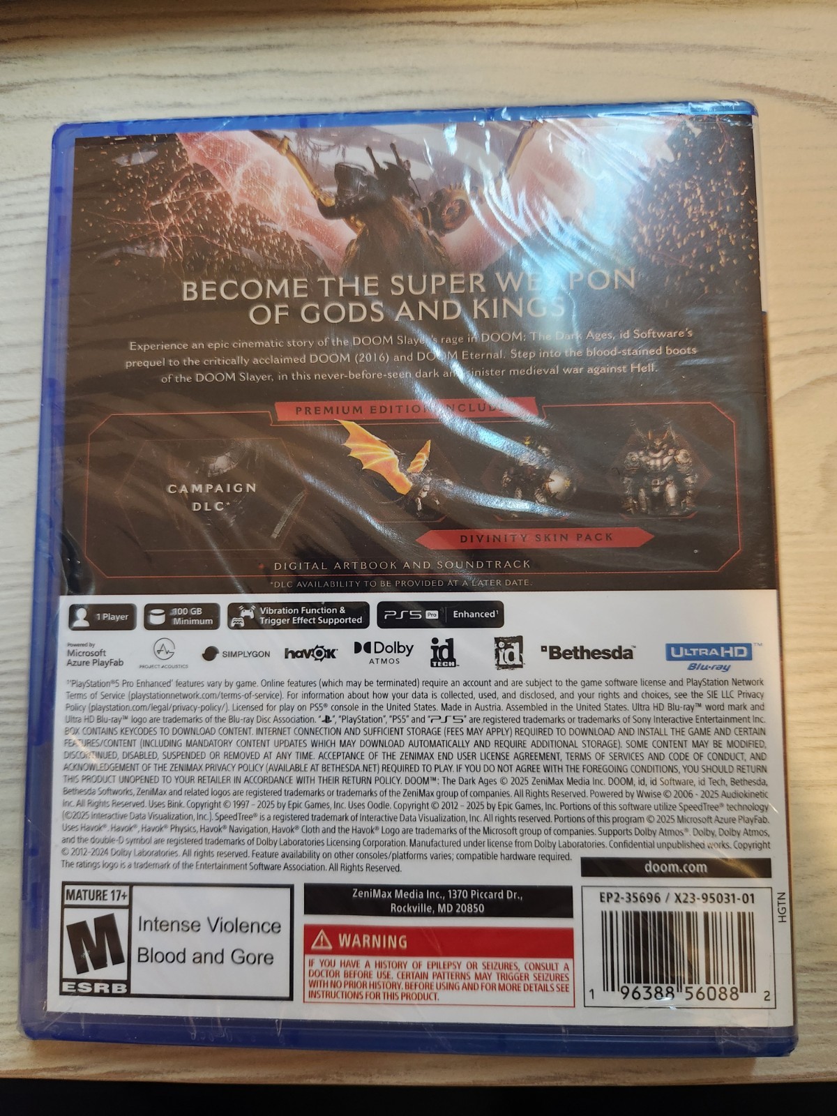 Doom The Dark Ages [ Premium Edition ] PS5 PlayStation 5 Brand New Sealed