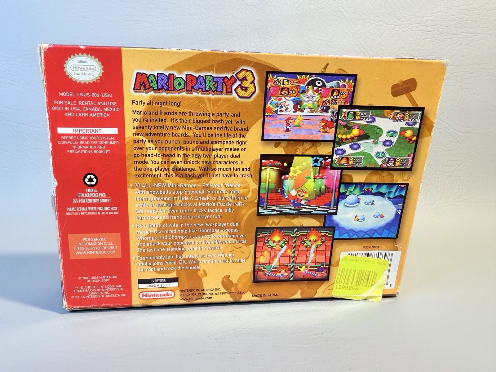 Mario Party 3 Nintendo 64 N64 Complete CIB – Authentic – Good Condition