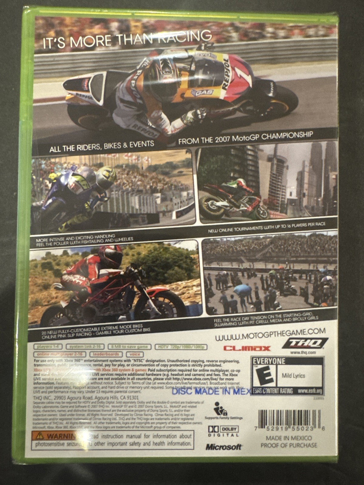 Moto GP 2007 – Microsoft Xbox 360 Sealed – Free Shipping Loris Capirossi Capirex