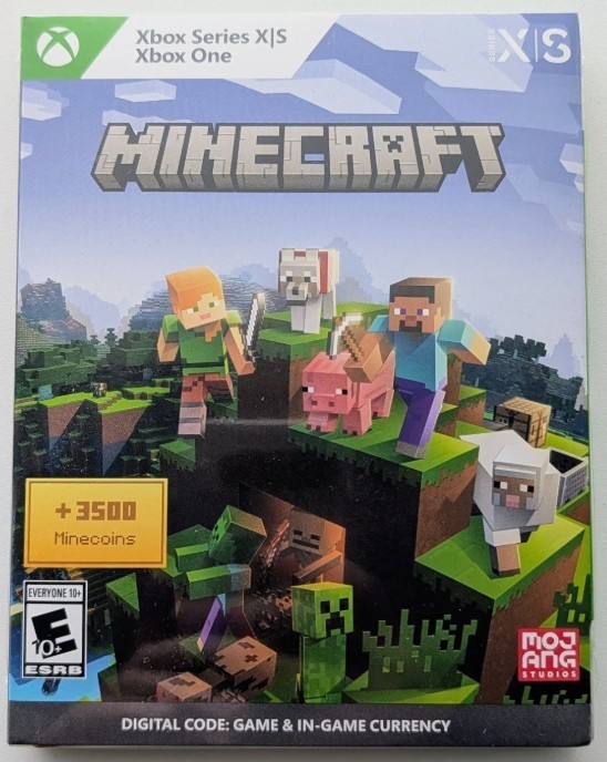 Minecraft with 3500 Minecoins – Code in Box, No Disc – Xbox Series X/S, Xbox One