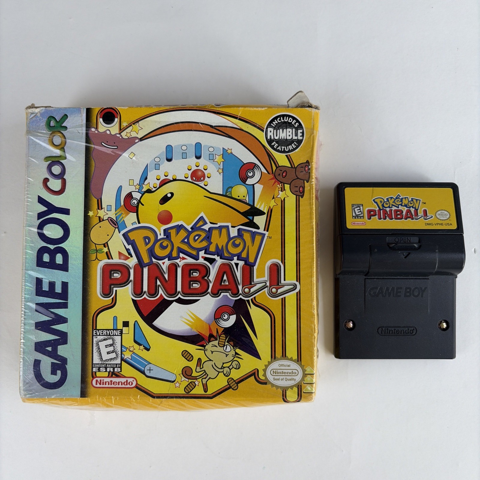 Nintendo Pokémon Pinball (Game Boy Color, 1999) w/ Box Plastic Seal