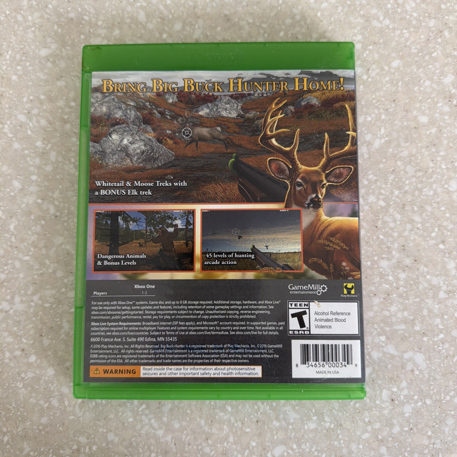 BIG BUCK HUNTER ARCADE MICROSOFT XBOX ONE VERY GOOD