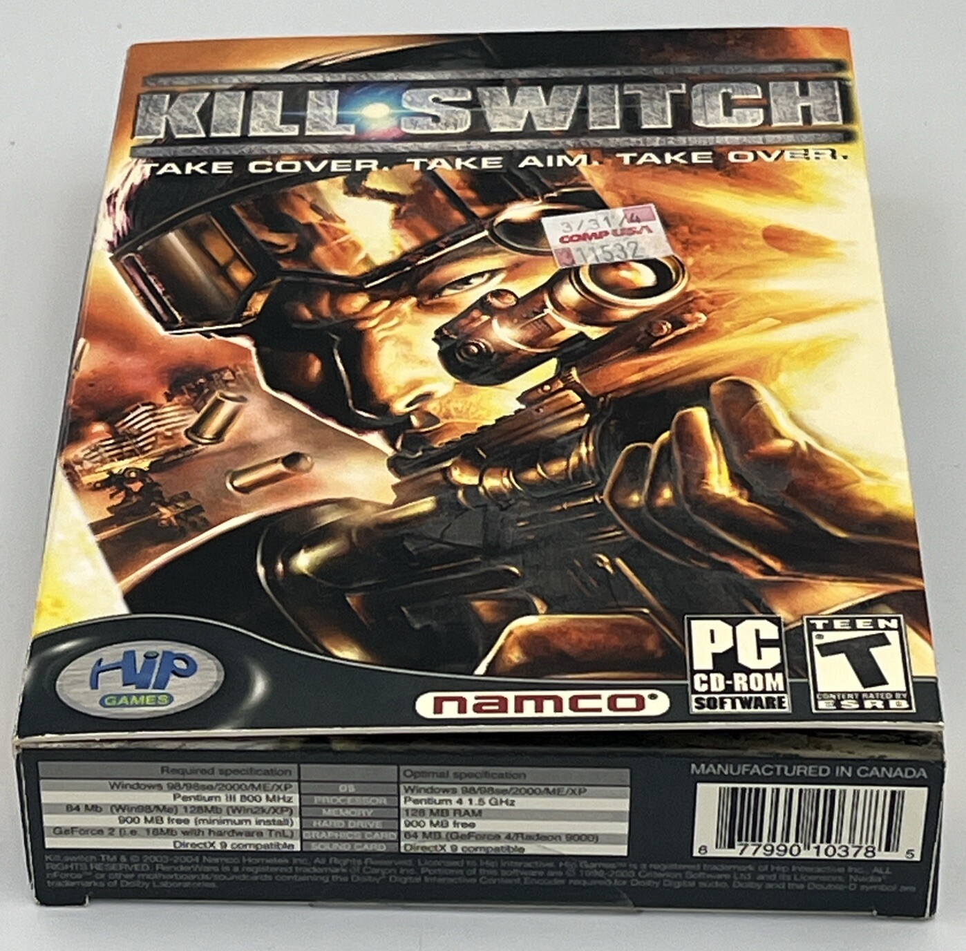 Kill Switch (PC, 2004) in Retail Box Complete Hip Games Rated Teen