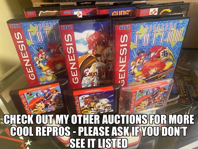 Sega Genesis Langrisser, game, box. Professional label